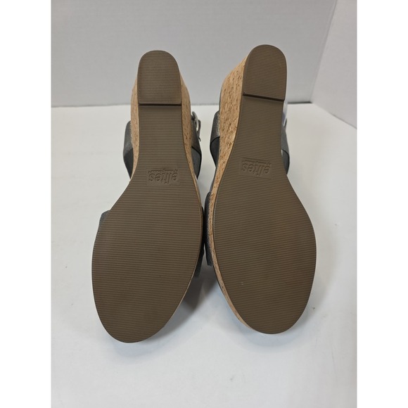 Elites by Walking Cradles Silver Open Toe Strappy Gladiator Wedg Sandal Sz 10.5 - Picture 8 of 14